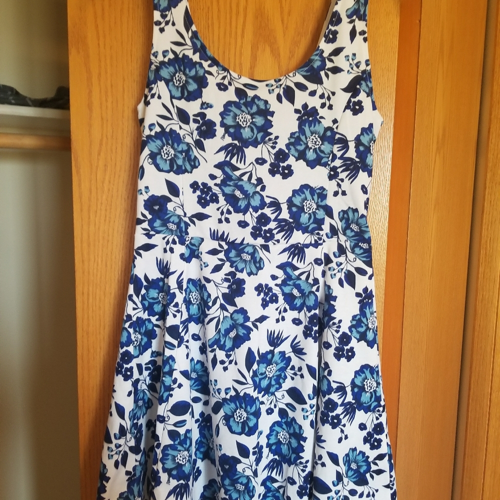 Blue floral H&M tank top dress